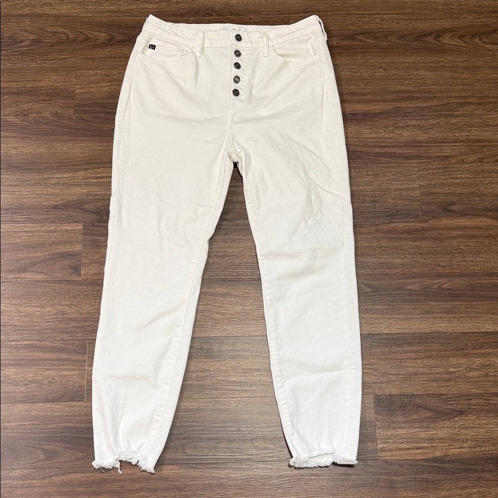 Women’s KanCan White Button-Fly Jeans Size 13/30